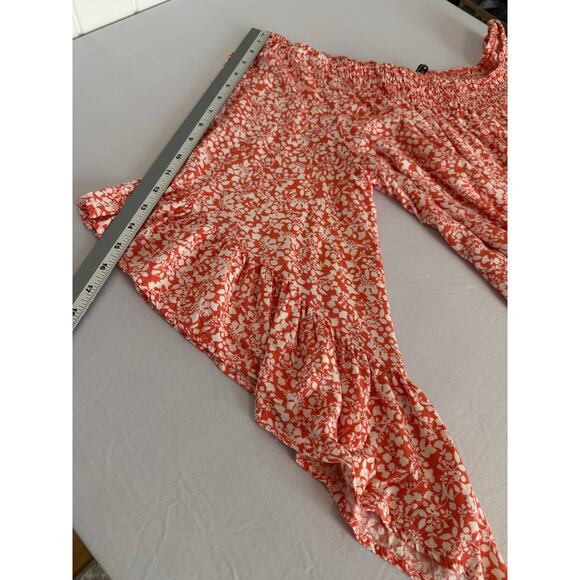 Unique Spectrum Women’s Boho Floral Fairy Asymmetric 3/4 Sleeve Blouse Size 2X - Picture 9 of 11